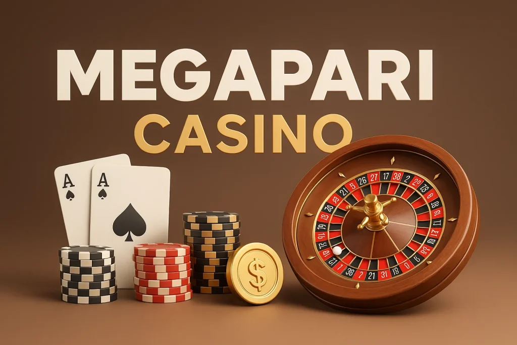 Megapari Casino – Gerçekçi Oyun Deneyimi Megapari Casino 3D rulet masası, fişler ve iskambil kartları